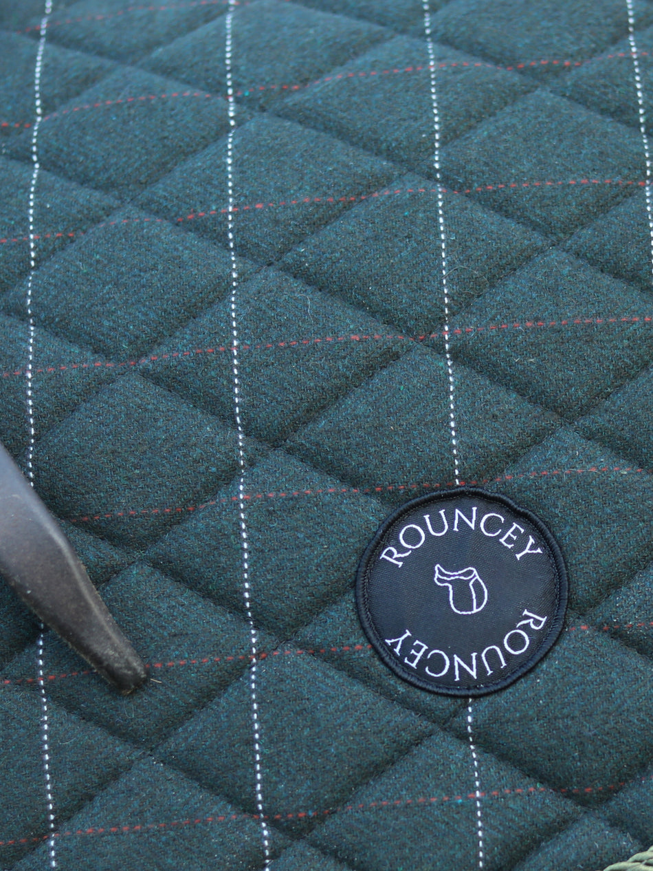 Green Check Signature Saddle Pad