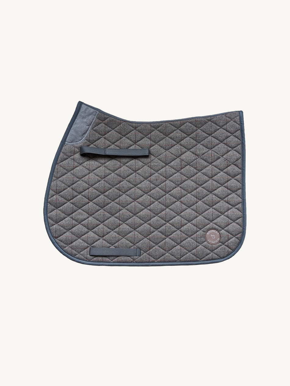 Grey Check Classic Saddle Pad