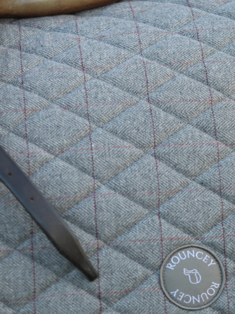 Grey Check Classic Saddle Pad