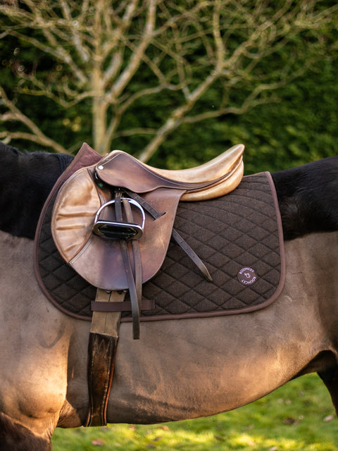 Brown Herringbone Classic Saddle Pad