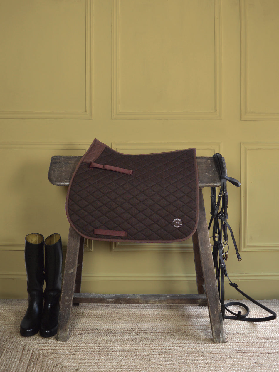 Brown Herringbone Classic Saddle Pad